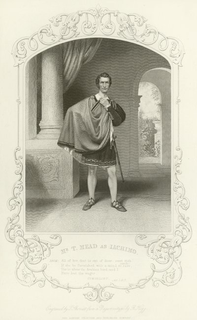 Mr. T. Mead als Iachimo, Cymbeline, Akt I, Szene VII von English School