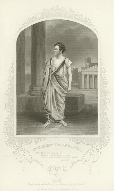 Mr. Vandenhoff als Coriolanus, Coriolanus, Akt II, Szene III von English School