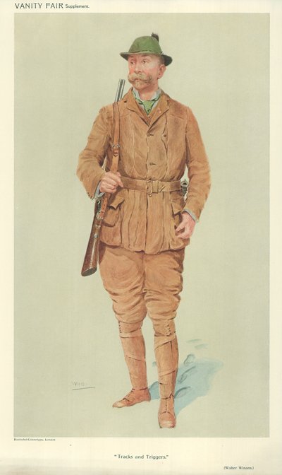 Mr Walter Winans, Spuren und Abzüge, 9. Juni 1909, Vanity Fair Karikatur von English School