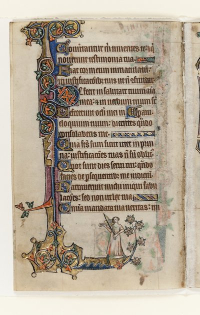 Ms 1-2005, f.175v, aus dem Macclesfield Psalter, Gebrauch von Sarum, Ostanglien, um 1330 von English School