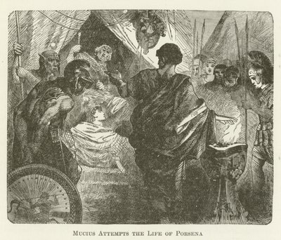 Mucius versucht das Leben von Porsena von English School