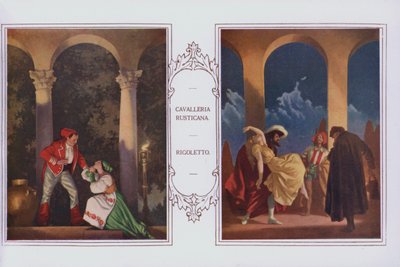 Wandgemälde im Peter Robinson Restaurant: Cavalleria Rusticana, Rigoletto von English School
