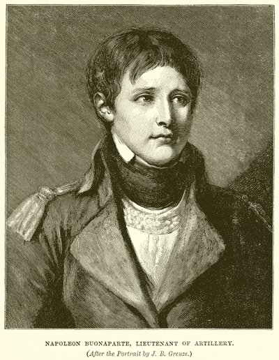 Napoleon Buonaparte, Leutnant der Artillerie von English School