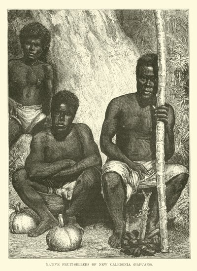 Einheimische Obstverkäufer von Neukaledonien, Papua von English School