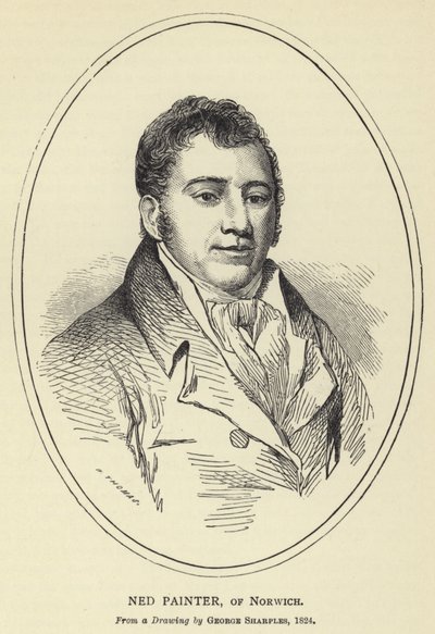 Ned Painter, aus Norwich, nach einer Zeichnung von George Sharples, 1824 von English School