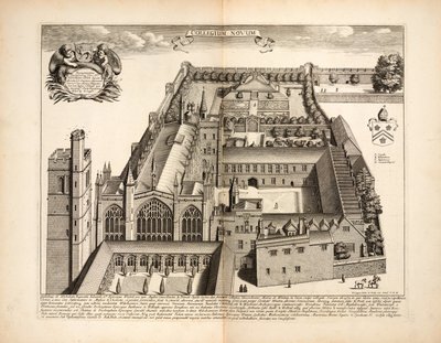 New College, Tafel 19 aus Oxonia Illustrata von David Loggon, Oxford 1675 von English School