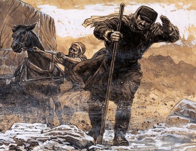 Nikolkai Prjevalsky begegnete dem ersten Schrecken der Wüste Gobi, als ihn ein Sandsturm verschlang von English School
