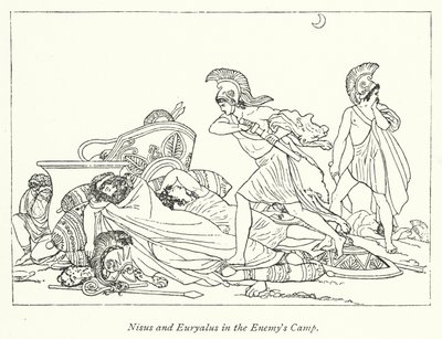 Nisus und Euryalus im Lager des Feindes von English School
