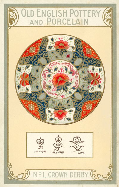 Alte englische Keramik und Porzellan: Crown Derby von English School