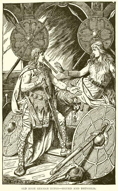 Althochdeutsche Typen--Sigurd und Brunhild von English School