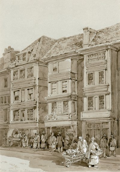 Alte Häuser in der Aldersgate Street von English School