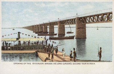 Eröffnung der Godaveri-Brücke, H. E. Lord Curzons zweite Indienreise von English School