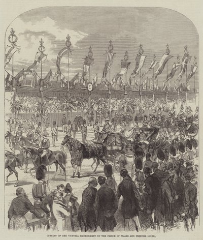 Eröffnung des Victoria Embankment durch den Prinzen von Wales und Prinzessin Louisa von English School