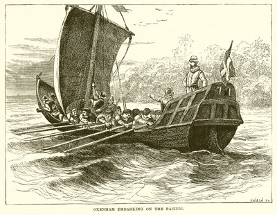 Oxenham geht auf dem Pazifik an Bord von English School