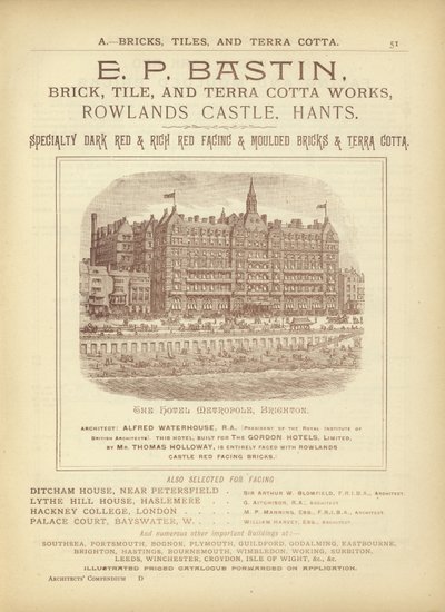 Seite aus The Architects, Surveyors and Engineers Compendium 1892 von English School