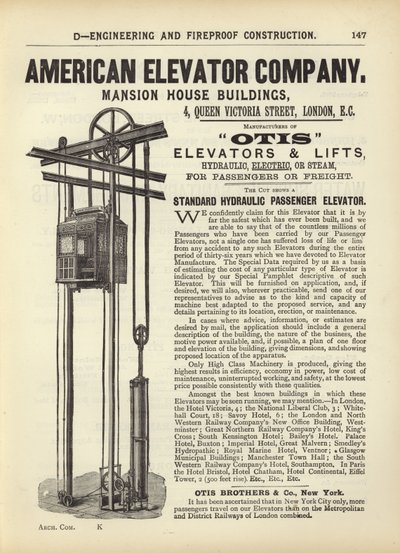 Seite aus The Architects, Surveyors and Engineers Compendium 1892 von English School