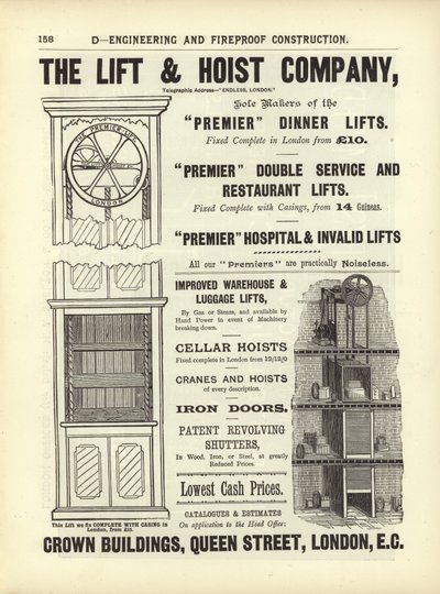 Seite aus The Architects, Surveyors and Engineers Compendium 1892 von English School
