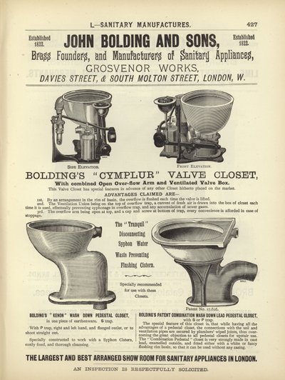 Seite aus dem Kompendium der Architekten, Vermesser und Ingenieure 1892 von English School