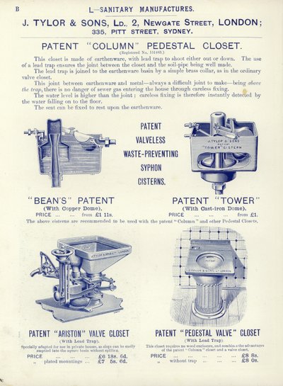 Seite aus dem Kompendium der Architekten, Vermesser und Ingenieure 1892 von English School