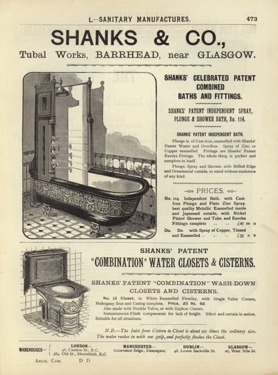 Seite aus dem Kompendium der Architekten, Vermesser und Ingenieure 1892 von English School