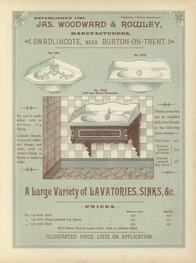 Seite aus dem Kompendium der Architekten, Vermesser und Ingenieure 1892 von English School