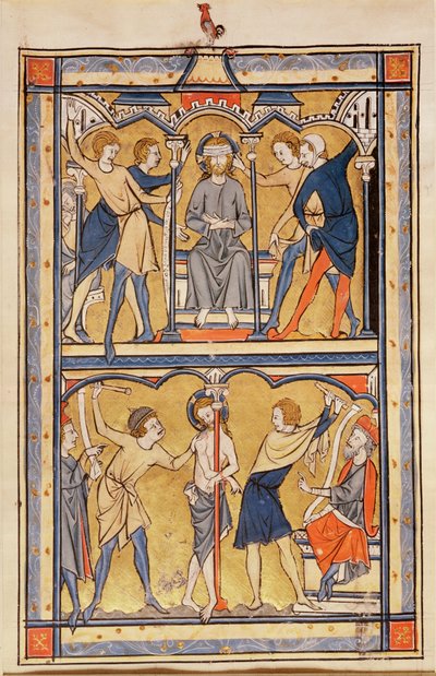 Seite aus einem Psalter, ca. 1270 von English School