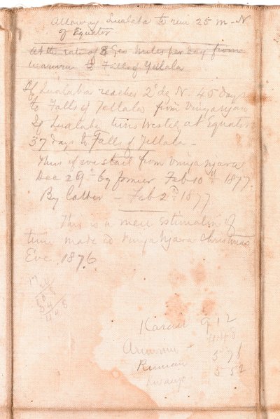 Seite aus einem Album von Henry Morton Stanley von English School