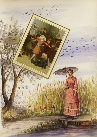 Seite aus einem spätviktorianischen Sammelalbum von English School