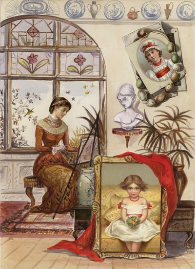 Seite aus einem spätviktorianischen Sammelalbum von English School