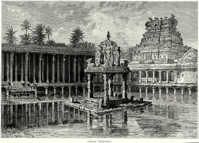 Pagode, Tinnevelly (Gravur) von English School