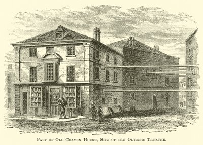 Teil des alten Craven House, Standort des Olympic Theatre von English School