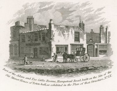 Teil der Adam und Eva Kaffeehäuser, Hampstead Road von English School