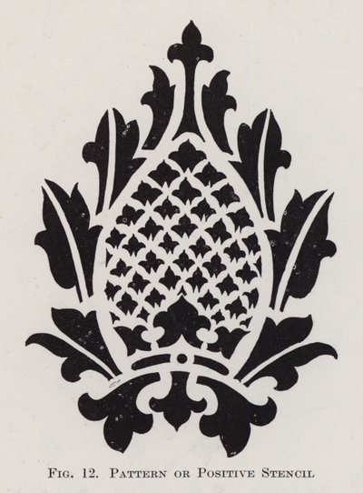 Muster oder Positivschablone (Lithografie) von English School