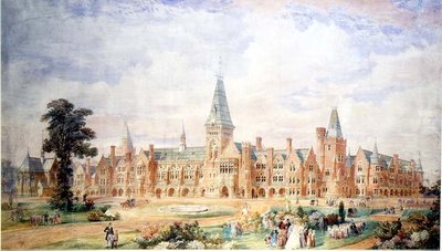 Perspektivisches Design für eine Schule oder ein College, ca. 1865 von English School