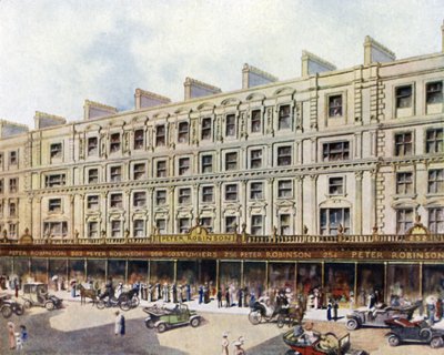 Peter Robinsons Geschäftsräume in der Regent Street von English School