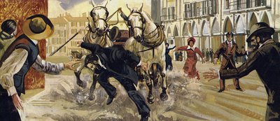 Pierre Curie rutschte beim Überqueren der Straße aus und fiel unter ein Pferd und einen Wagen von English School