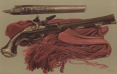 Pistole von Sir Ralph Abercrombie und Schärpe, mit der der Körper von Sir John Moore ins Grab gesenkt wurde von English School