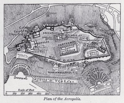Plan der Akropolis von English School