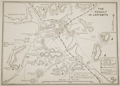 Plan des Angriffs auf Ladysmith von English School