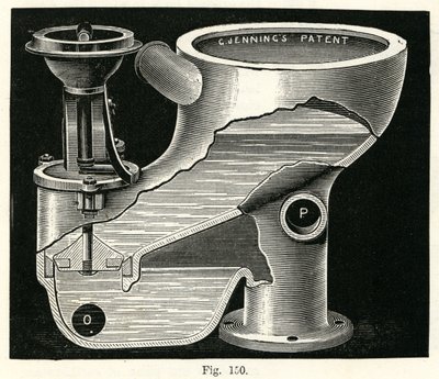Tauchventil-Klosett, 1870 von English School