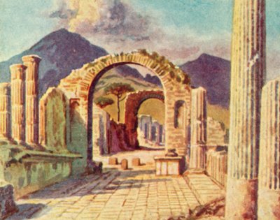 Pompeji, Blick auf den Vesuv von English School