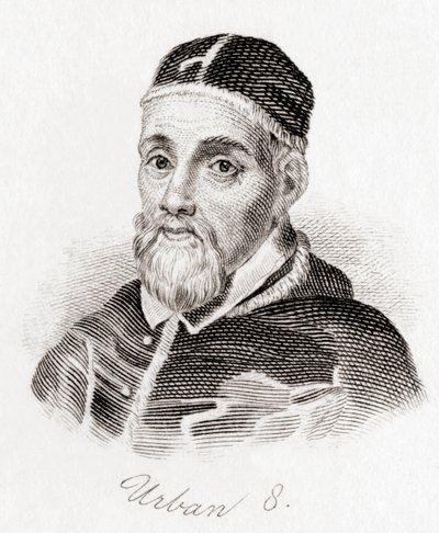 Papst Urban VIII., ca. 1568-1644, geboren Maffeo Barberini (Gravur) von English School