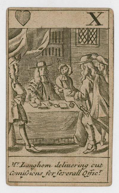 Popish Plot Spielkarte von English School
