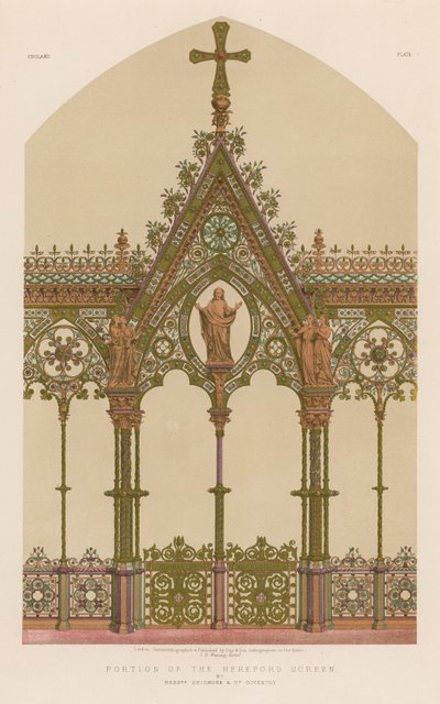 Teil des Hereford-Screens von Messrs Skidmore und Co, Coventry von English School