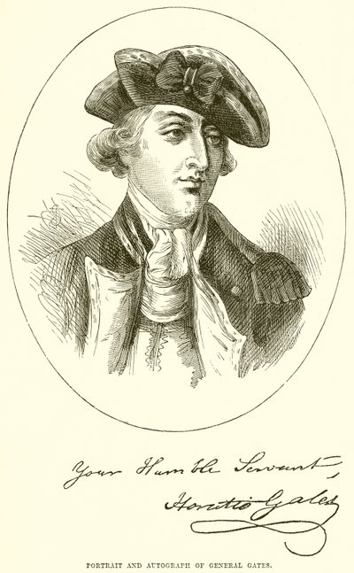 Porträt und Autogramm von General Gates von English School