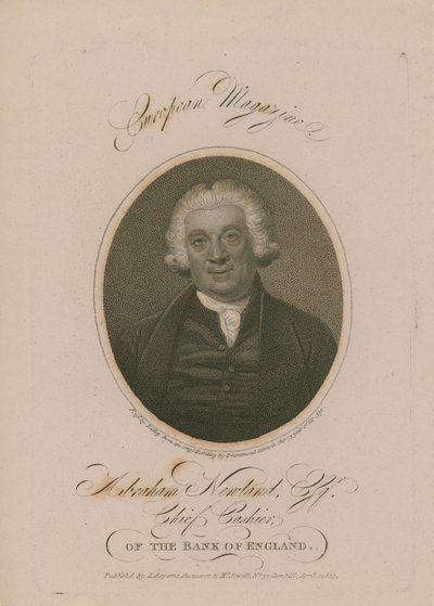 Porträt von Abraham Newland von English School