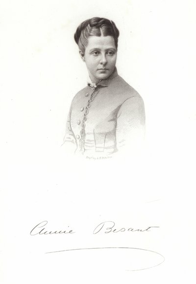 Porträt von Annie Besant von English School