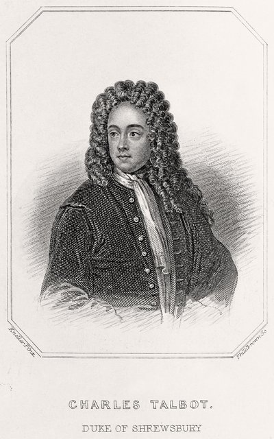 Porträt von Charles Talbot, Herzog von Shrewsbury, 1835 von English School