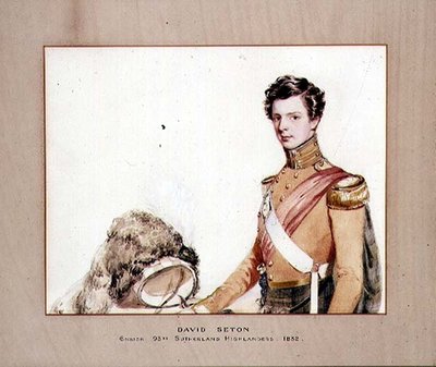 Porträt von David Seton, Fähnrich der 93. Sutherland Highlanders von English School