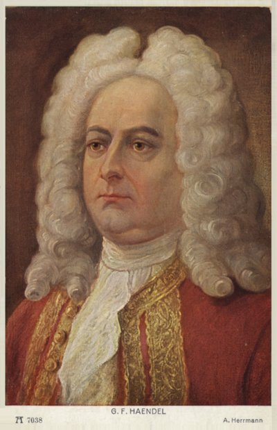 Porträt von Georg Friedrich Händel von English School